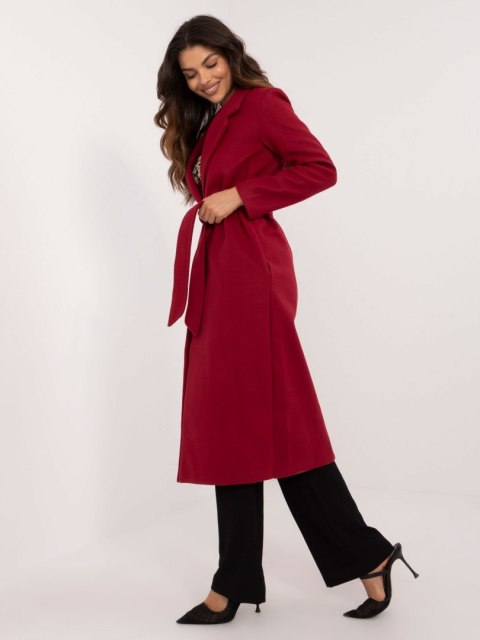 Płaszcz TW-PL-BI-5312-1.31 ciemny czerwony XL Płaszcz TW-PL-BI-5312-1.31 ciemny czerwony XL