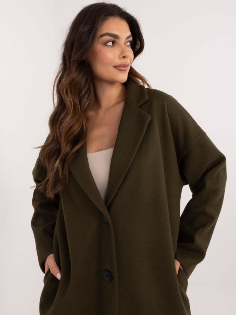 Płaszcz TW-PL-BI-7298-2.14 khaki L Płaszcz TW-PL-BI-7298-2.14 khaki L
