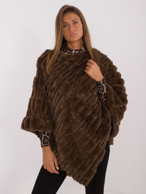 Poncho AT-PN-2347.88 ciemny brązowy Poncho AT-PN-2347.88 ciemny brązowy