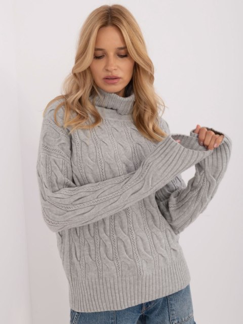 Sweter AT-SW-23445.00 szary Sweter AT-SW-23445.00 szary