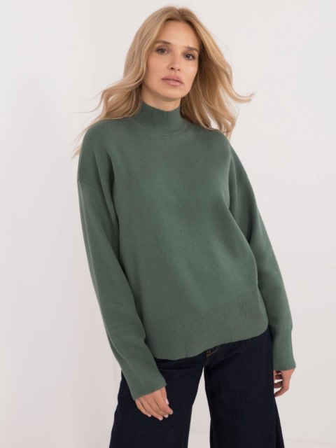 Sweter D93111AD90910A2 ciemny zielony M