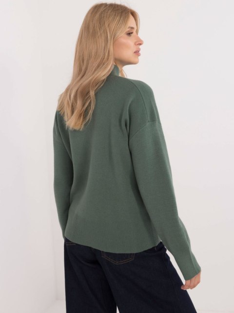 Sweter D93111AD90910A2 ciemny zielony M