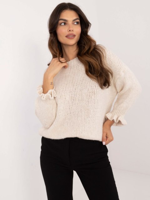 Sweter MI-SW-2912.10X jasny beżowy