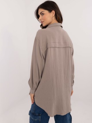 Koszula D70032M11066D1 ciemny bezowy M/L