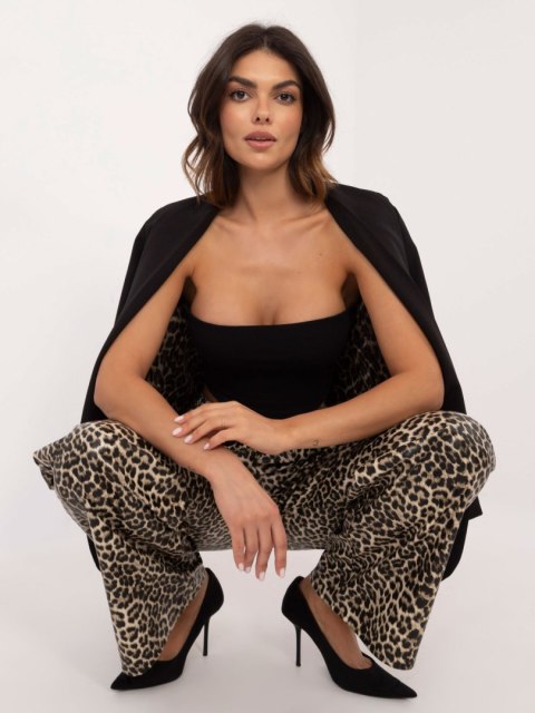 Spodnie LK-SP-509799.38 czarno-beżowy L/XL Spodnie LK-SP-509799.38 czarno-beżowy L/XL