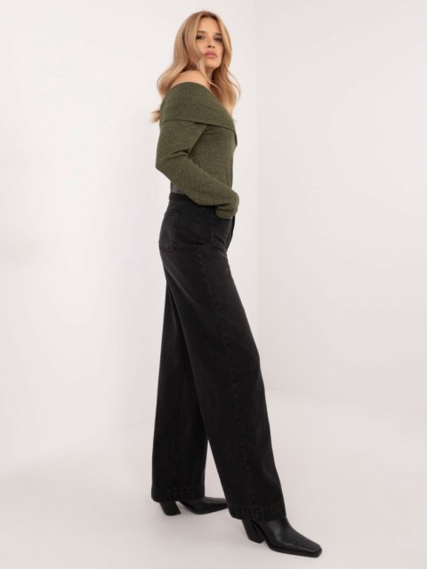 Spodnie jeans D80016BD62456B150 czarny M