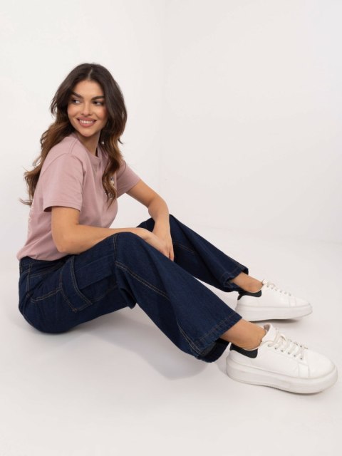Spodnie jeans D80016BD62458D282 granatowy M