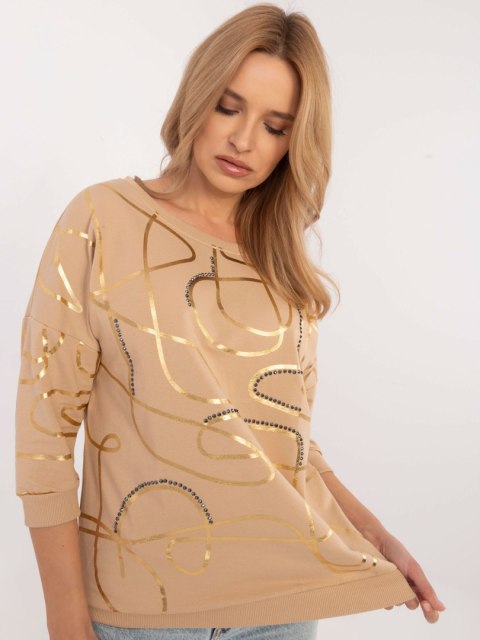 Bluzka CLM-BZ-1257.71 camelowy M Bluzka CLM-BZ-1257.71 camelowy M