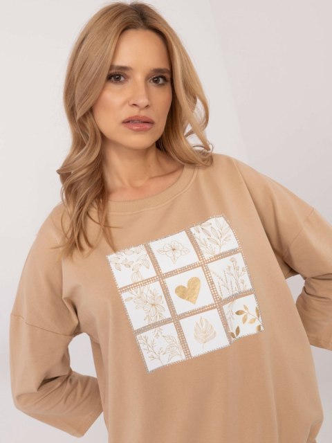 Bluzka CLM-BZ-1268.67 camelowy L Bluzka CLM-BZ-1268.67 camelowy L
