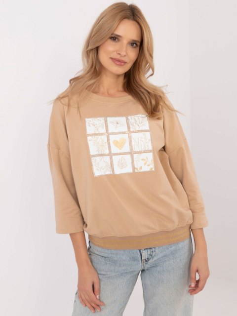 Bluzka CLM-BZ-1268.67 camelowy S Bluzka CLM-BZ-1268.67 camelowy S