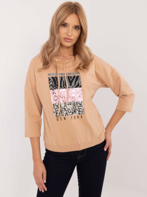 Bluzka CLM-BZ-1270.39P camelowy M Bluzka CLM-BZ-1270.39P camelowy M