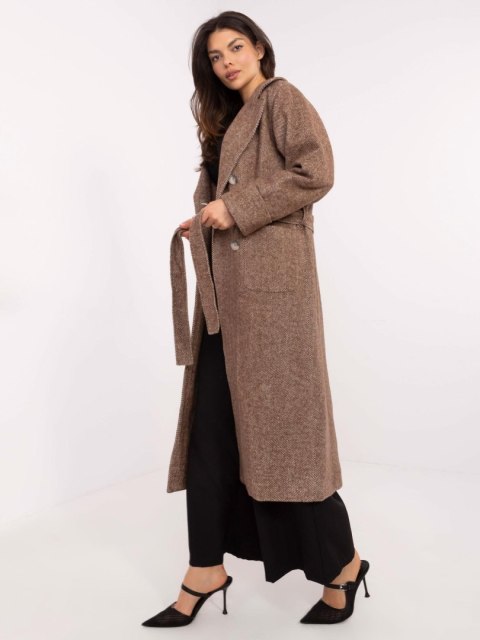 Płaszcz LK-PL-509835.18P brązowy L/XL Płaszcz LK-PL-509835.18P brązowy L/XL
