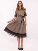 Sukienka LK-SK-507095.39 ciemny bezowy 40