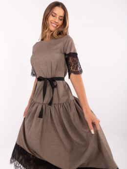 Sukienka LK-SK-507095.39 ciemny bezowy 40