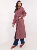 Płaszcz LK-PL-509835.19 bordowy S/M