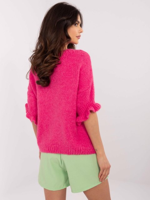 Sweter MI-SW-2913.99 fluo różowy