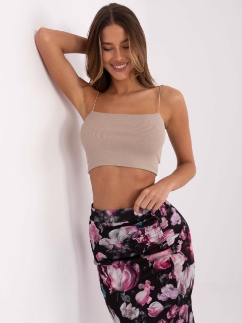 Top D16005M02459A ciemny bezowy M