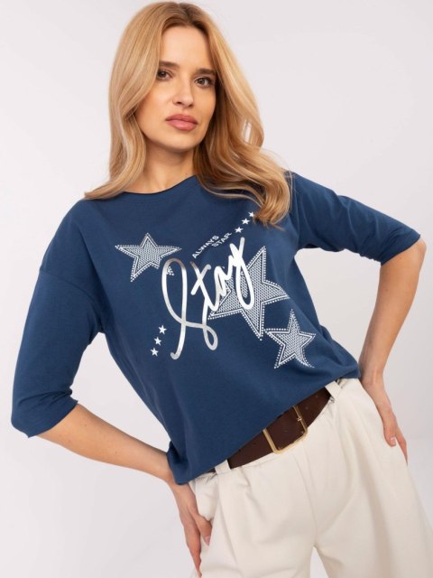 Bluzka CLM-BZ-0016.84 ciemny niebieski S Bluzka CLM-BZ-0016.84 ciemny niebieski S