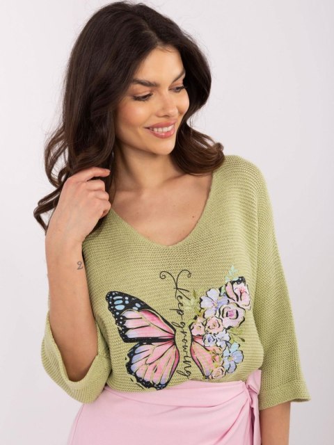 Sweter MI-SW-7002.17 pistacjowy
