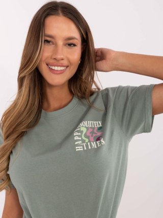 T-shirt D12022AC02645G pistacjowy XS