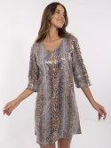 Sukienka LK-SK-509940.55 ciemny bezowy L/XL