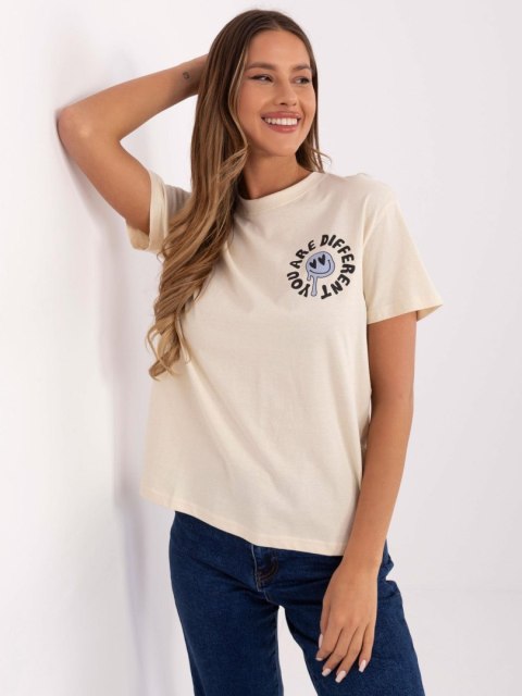 T-shirt D12022AC02645E jasny beżowy XS