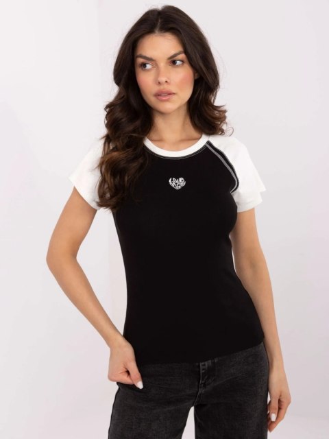 T-shirt NM-TS-V7940.17 czarno-biały