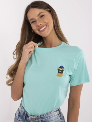 T-shirt CLM-TS-1663.96 mietowy XL