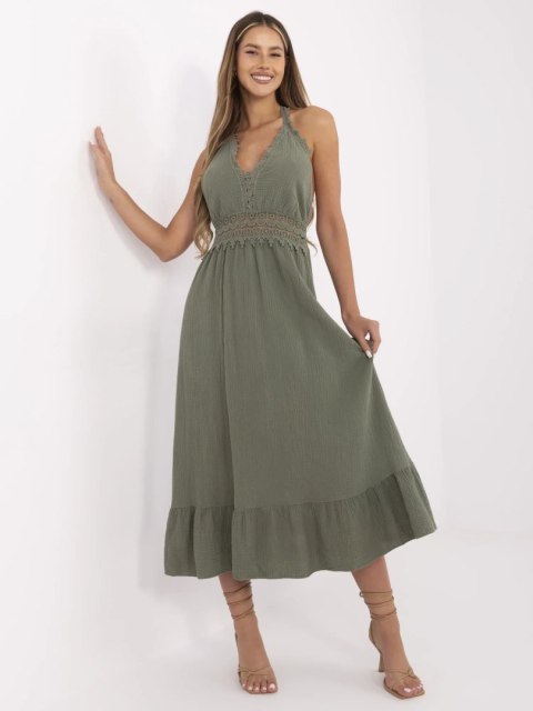 Sukienka MI-SK-88573.83 khaki