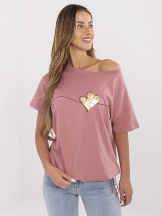 T-shirt CLM-TS-1017.03 ciemny różowy M