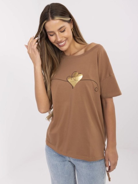 T-shirt CLM-TS-1017.03 jasny brązowy S T-shirt CLM-TS-1017.03 jasny brązowy S