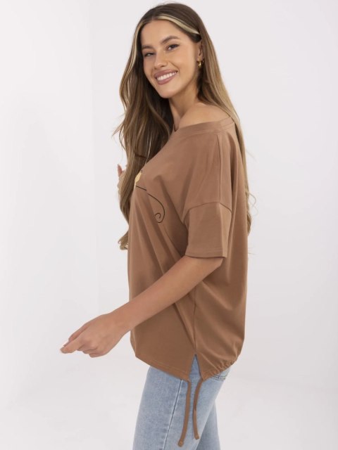 T-shirt CLM-TS-1017.03 jasny brązowy S T-shirt CLM-TS-1017.03 jasny brązowy S