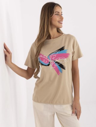 T-shirt CLM-TS-1019.79 camelowy L