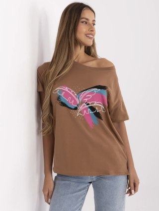 T-shirt CLM-TS-1019.79 jasny brązowy L