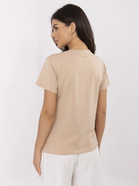 T-shirt CLM-TS-1704.85 camelowy L T-shirt CLM-TS-1704.85 camelowy L