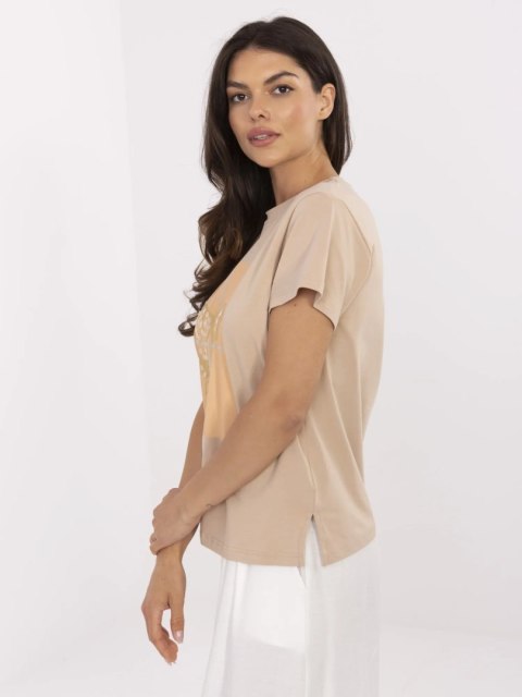 T-shirt CLM-TS-1704.85 camelowy M T-shirt CLM-TS-1704.85 camelowy M