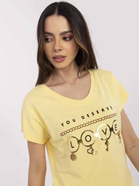 T-shirt CLM-TS-1729.86 żółty L T-shirt CLM-TS-1729.86 żółty L