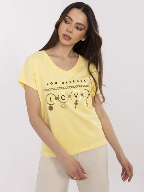 T-shirt CLM-TS-1729.86 żółty L T-shirt CLM-TS-1729.86 żółty L