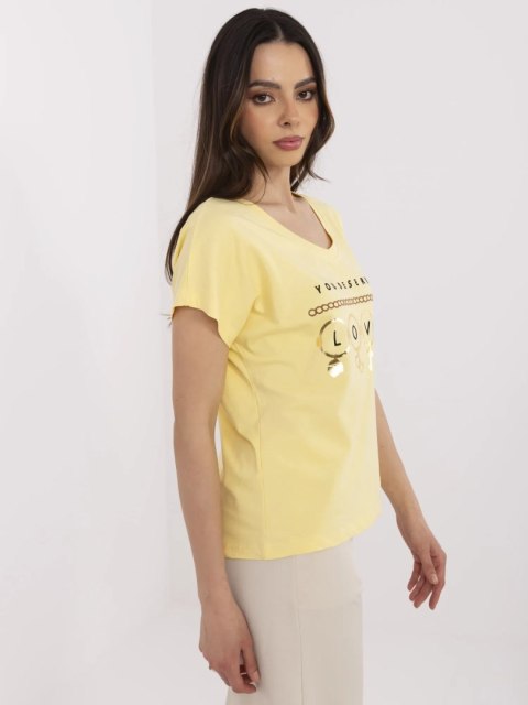 T-shirt CLM-TS-1729.86 żółty L T-shirt CLM-TS-1729.86 żółty L