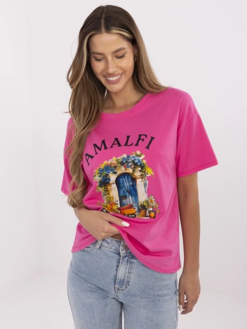 T-shirt MI-TS-M3221G.75 ciemny różowy