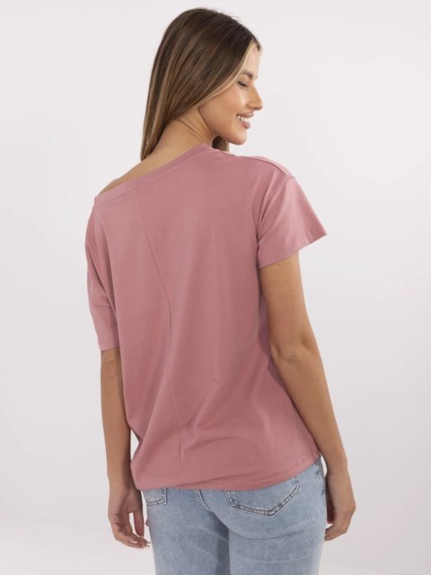 T-shirt CLM-TS-1019.79 ciemny różowy S T-shirt CLM-TS-1019.79 ciemny różowy S