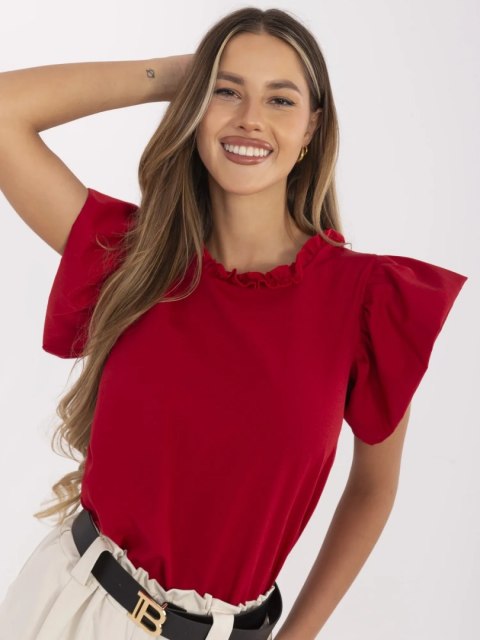 Bluzka LK-BZ-506781-1.12 czerwony 42 Bluzka LK-BZ-506781-1.12 czerwony 42