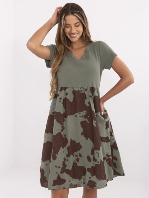 Sukienka DHJ-SK-253701.80 khaki