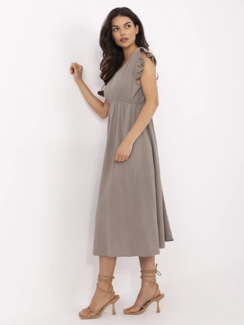 Sukienka MI-SK-122126.77 ciemny bezowy
