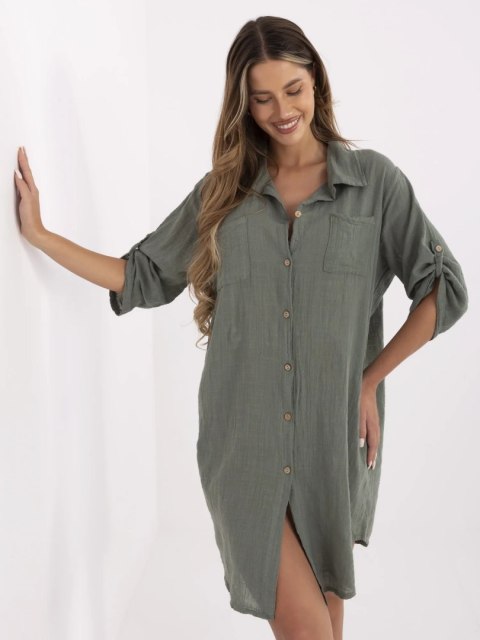 Sukienka TW-SK-BI-22263.00 khaki Sukienka TW-SK-BI-22263.00 khaki