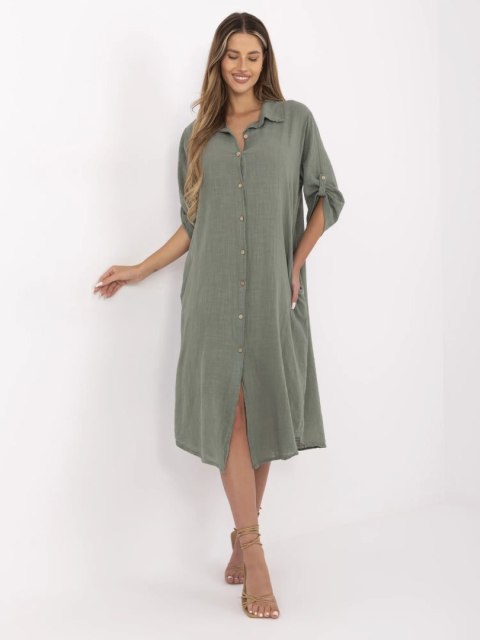 Sukienka TW-SK-BI-24135.81 khaki Sukienka TW-SK-BI-24135.81 khaki