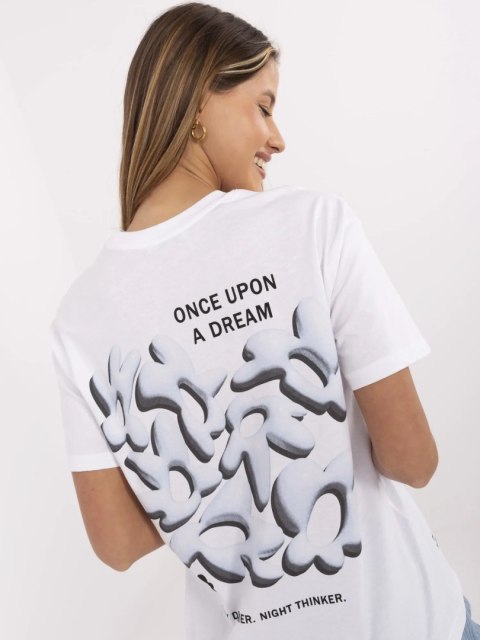 T-shirt D12022AC02705A biało-niebieski M T-shirt D12022AC02705A biało-niebieski M