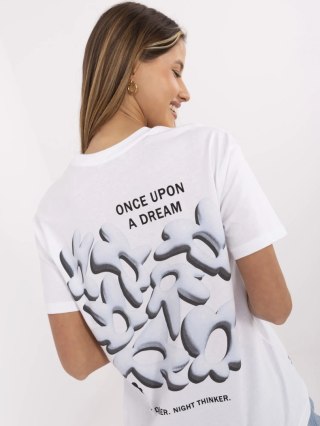 T-shirt D12022AC02705A biało-niebieski XS