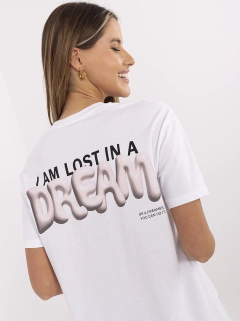 T-shirt D12022AC02705A biało-różowy L T-shirt D12022AC02705A biało-różowy L