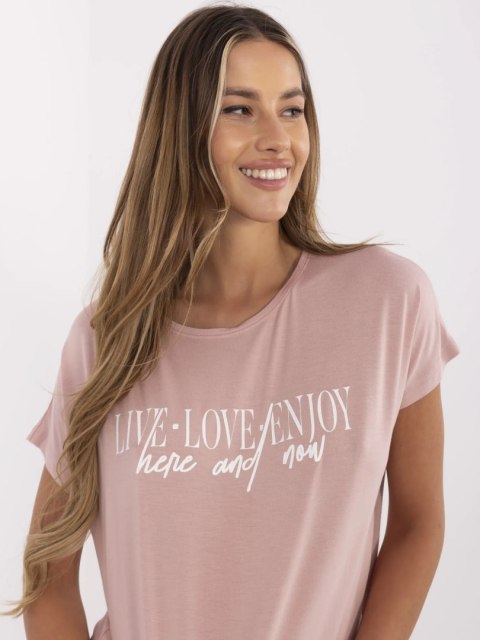 T-shirt D12100M02737A jasny różowy M